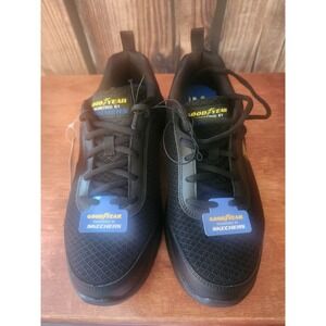 New Skechers Men's GBS Clyde Goodyear Slip Resistant Work Shoes Black Size 8.5
